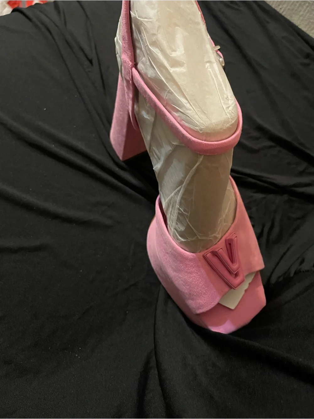 Gianni Bini Pastel Pink Platform Block Heel Sandals